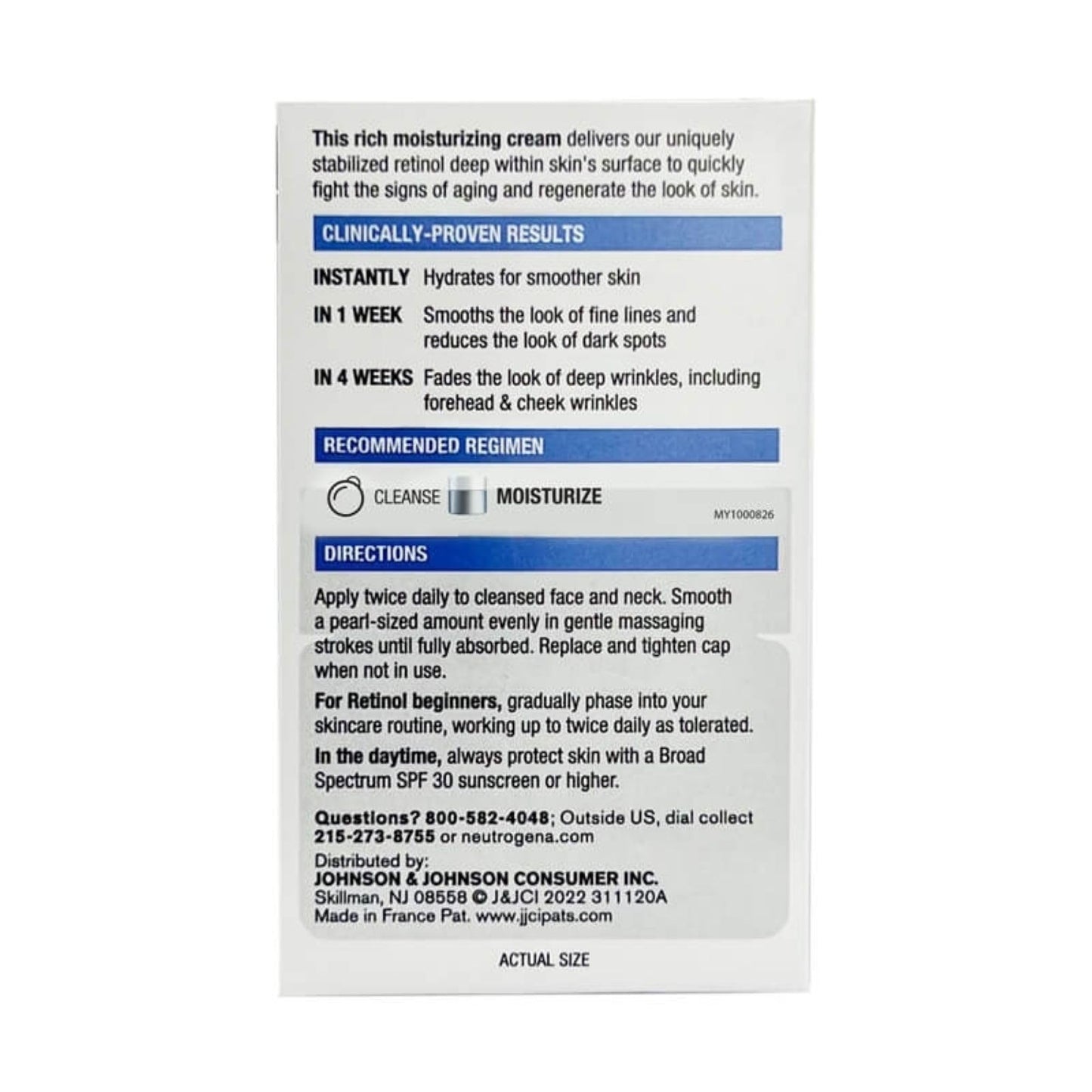 Neutrogena Rapid Wrinkle Repair Retinol Regenerating Face Cream & Hyaluronic Acid Anti Wrinkle Face Moisturizer, Neck Cream, with Hyaluronic Acid Beauty & Personal Care Neutrogena