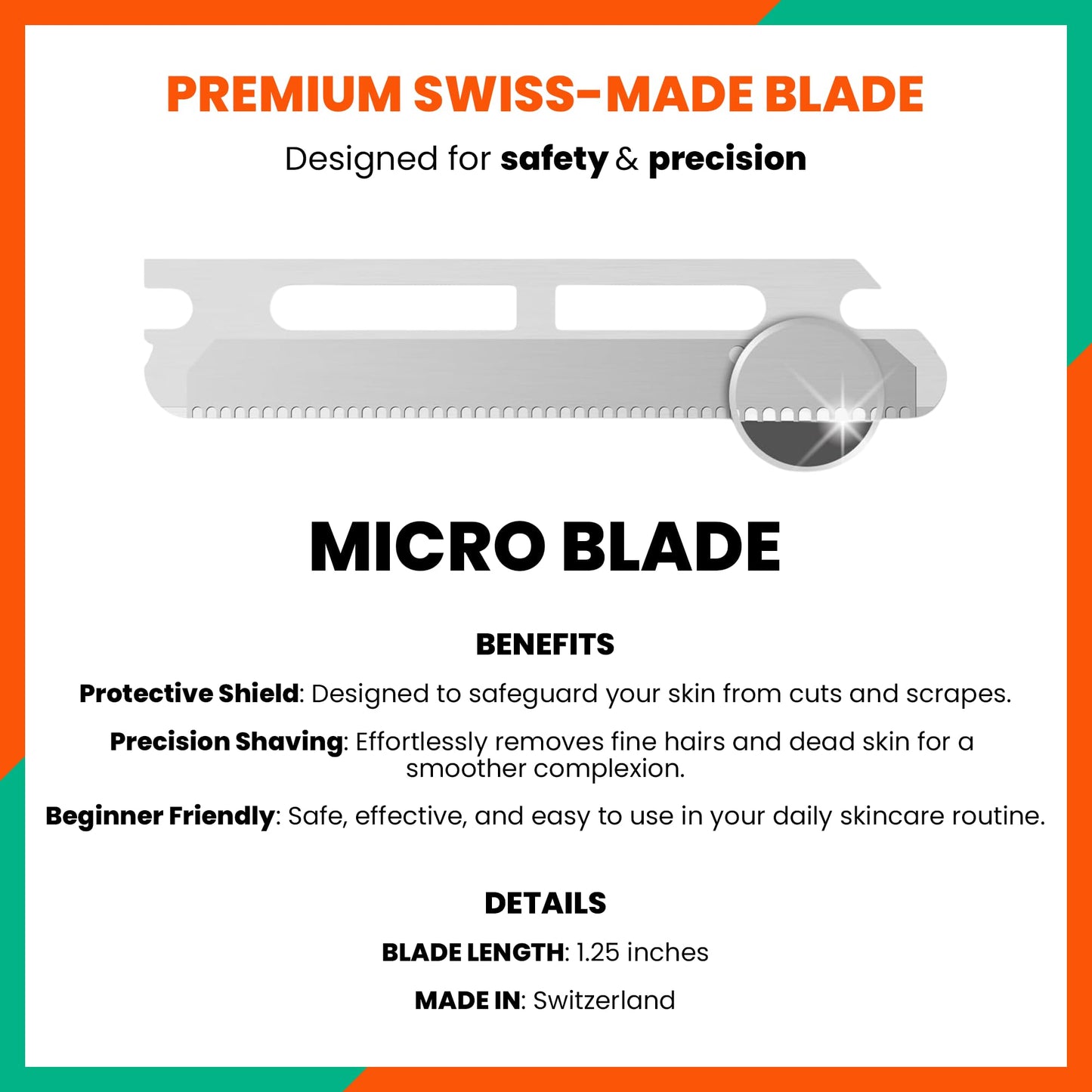 Jia Dermaplane Facial Precision Razor 4-Pack, Mint Glow - Eyebrow Trimmer & Face Shaver for Women and Men, Peach Fuzz & Dead Skin Cell Removal Tool Beauty and Personal Care jia Personal Care