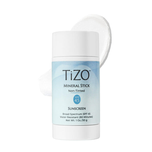 TiZO Mineral Stick SPF 45 | Non-Tinted | Water Resistant (80 minutes) | Broad Spectrum Sunscreen | UVA/UVB Protection | For all skin types | Easy Beauty & Personal Care TIZO
