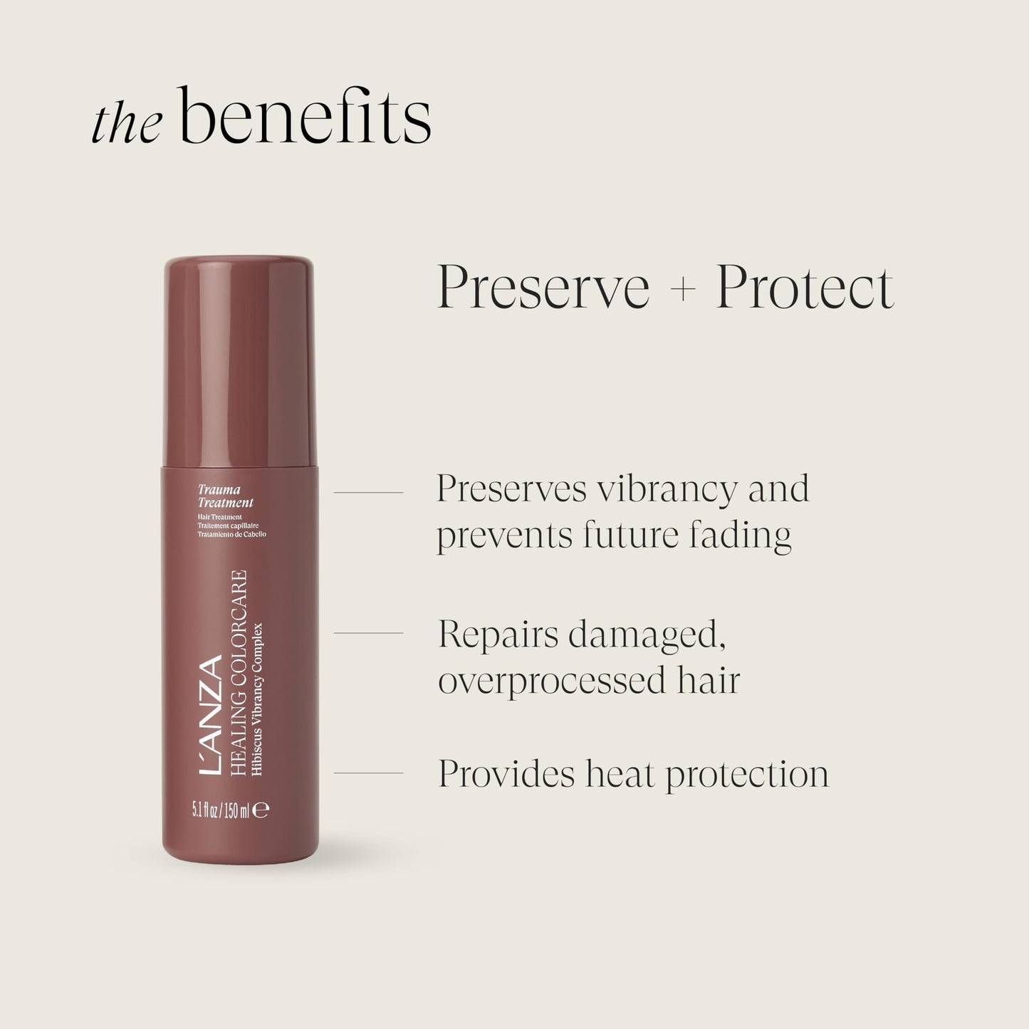 L'ANZA Healing Colorcare Trauma Treatment Color Repair Leave-In, Anti-Fade, UV & Heat Protection, Strengthens Damaged Hair, Moisturizing, Adds Beauty & Personal Care L’ANZA