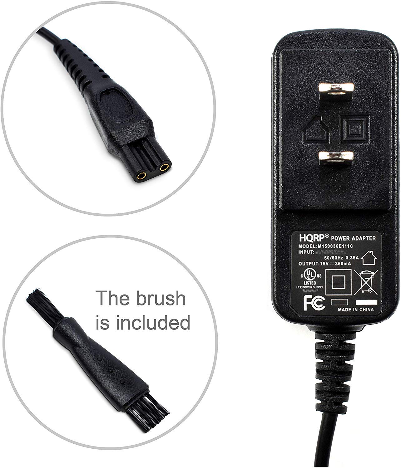 HQRP AC Adapter/Power Cord Compatible with Philips Norelco 5100 5200 Series S5210 S5290 7825XL 7845XL 7864XL 7865XL 7866XL 7867XL QP6510 QP6520 Beauty and Personal Care HQRP