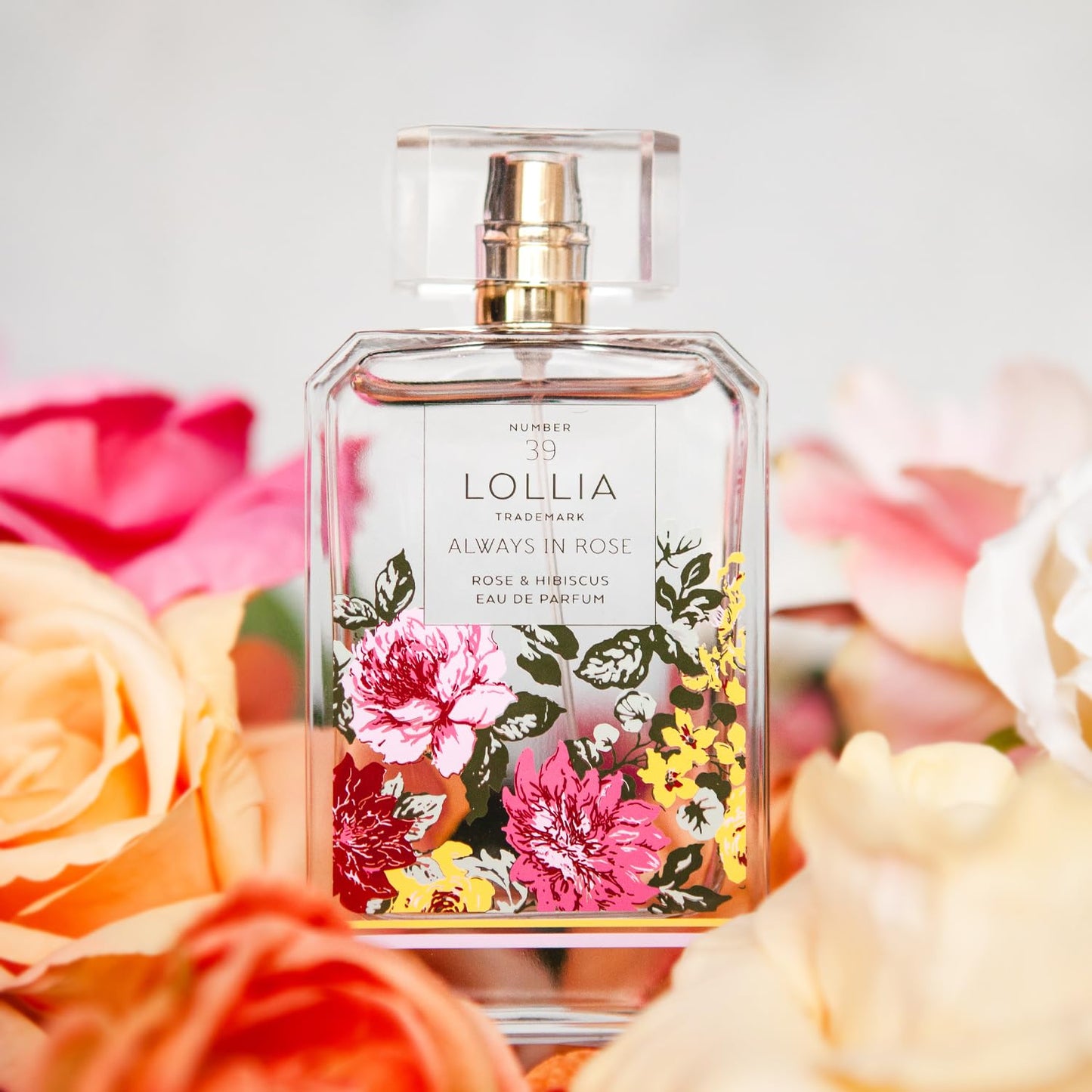 LOLLIA Always in Rose Eau de Parfum, 3.4 fl oz, Rose & Hibiscus Scented Perfume for Women, Classically Romantic & Unique Luxury Floral Fragrance Spray Beauty & Personal Care LOLLIA