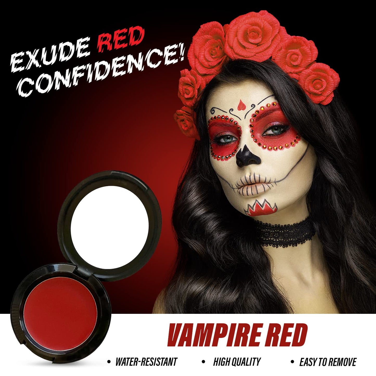 MANIC PANIC Vampire's Kiss Red Face & Body Paint for Halloween Costumes - Cream Halloween Makeup for Costumes & Cosplay - Smooth, Blendable & Full Beauty & Personal Care MANIC PANIC