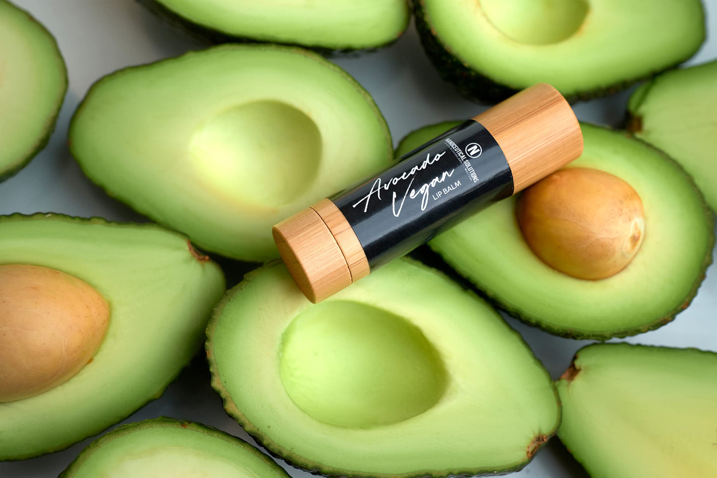 AVOCADO VEGAN LIP BALM, Clean, Light, Highly Nutritious Avocado & Shea Butter Lip Balm, Penetrates Deep Tissue and Protects Chapped Dry and Sore Lips. Beauty and Personal Care Nanoceutical Solutions