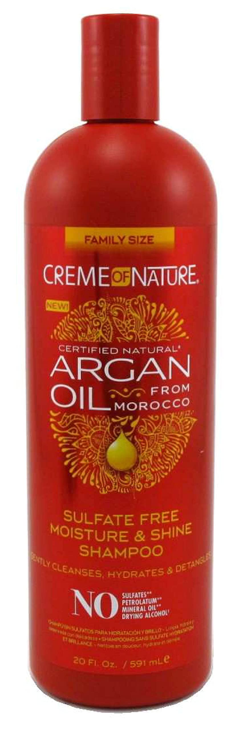 Creme Of Nature Argan Oil Shampoo Sulfate-Free 20oz (591ml) (2 Pack) Beauty & Personal Care Creme of Nature