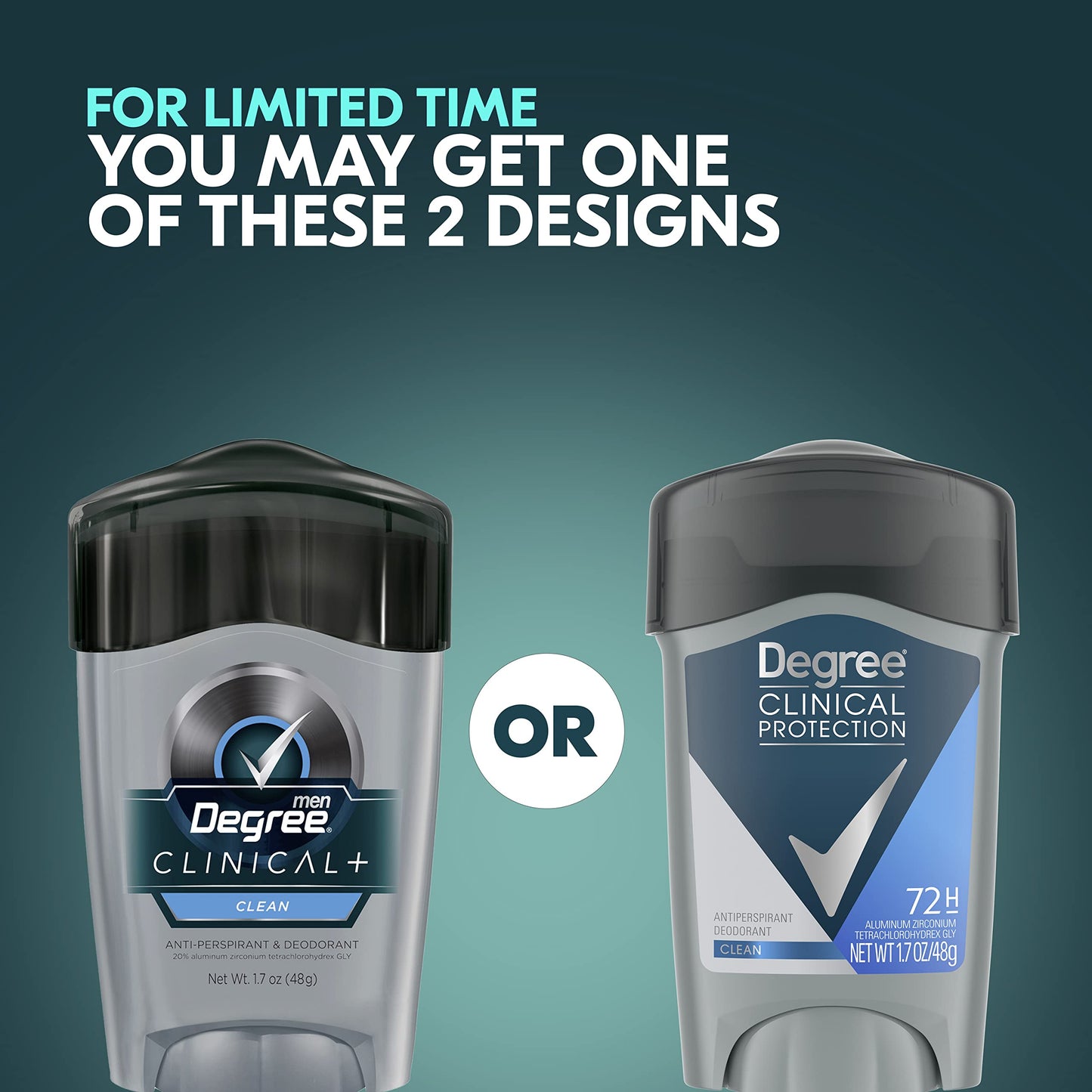 Degree Men Antiperspirant Deodorant Clean 72-Hour Sweat & Odor Protection Prescription-Strength Antiperspirant For Men with MotionSense Technology 1.7 Beauty and Personal Care Degree