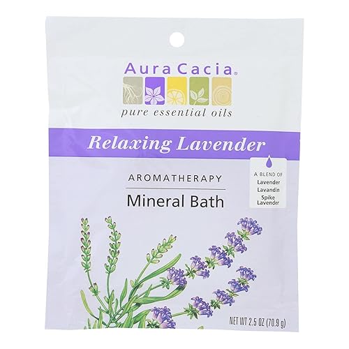 Aura Cacia - Aromatherapy Mineral Bath Lavender Harvest - 2.5 oz - Case of 6 Beauty & Personal Care Aura Cacia