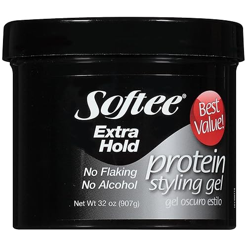 Softee Softee extra hold protein styling gel 32 ounce, Black, 32 Ounce Beauty & Personal Care Softee