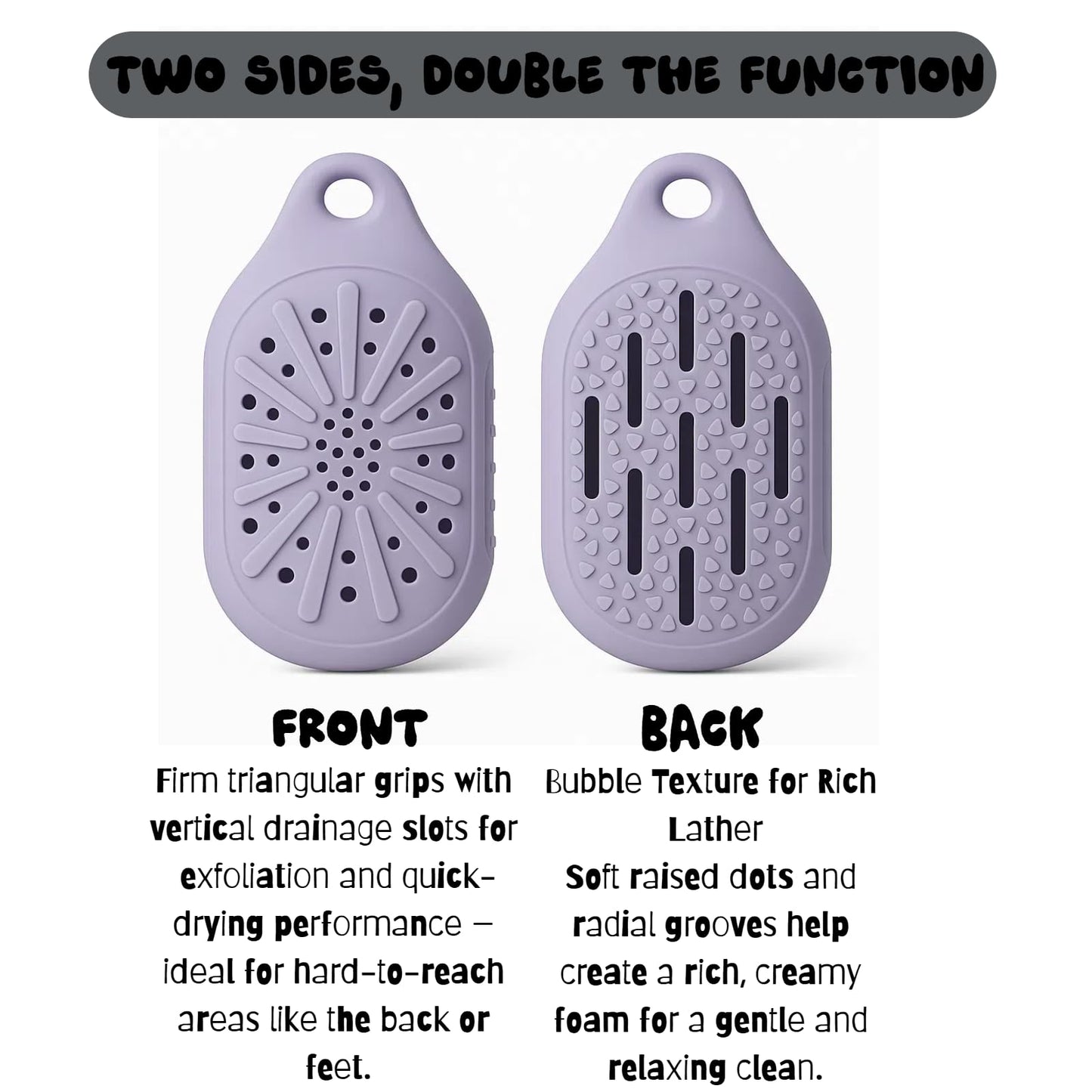 Dual-Sided Silicone Bar Soap Scrubber with Sponge - Exfoliating Soap Holder Pouch with Gentle & Deep-Clean Textures, Quick-Dry Soap Saver for Shower Beauty and Personal Care Xtlonbom