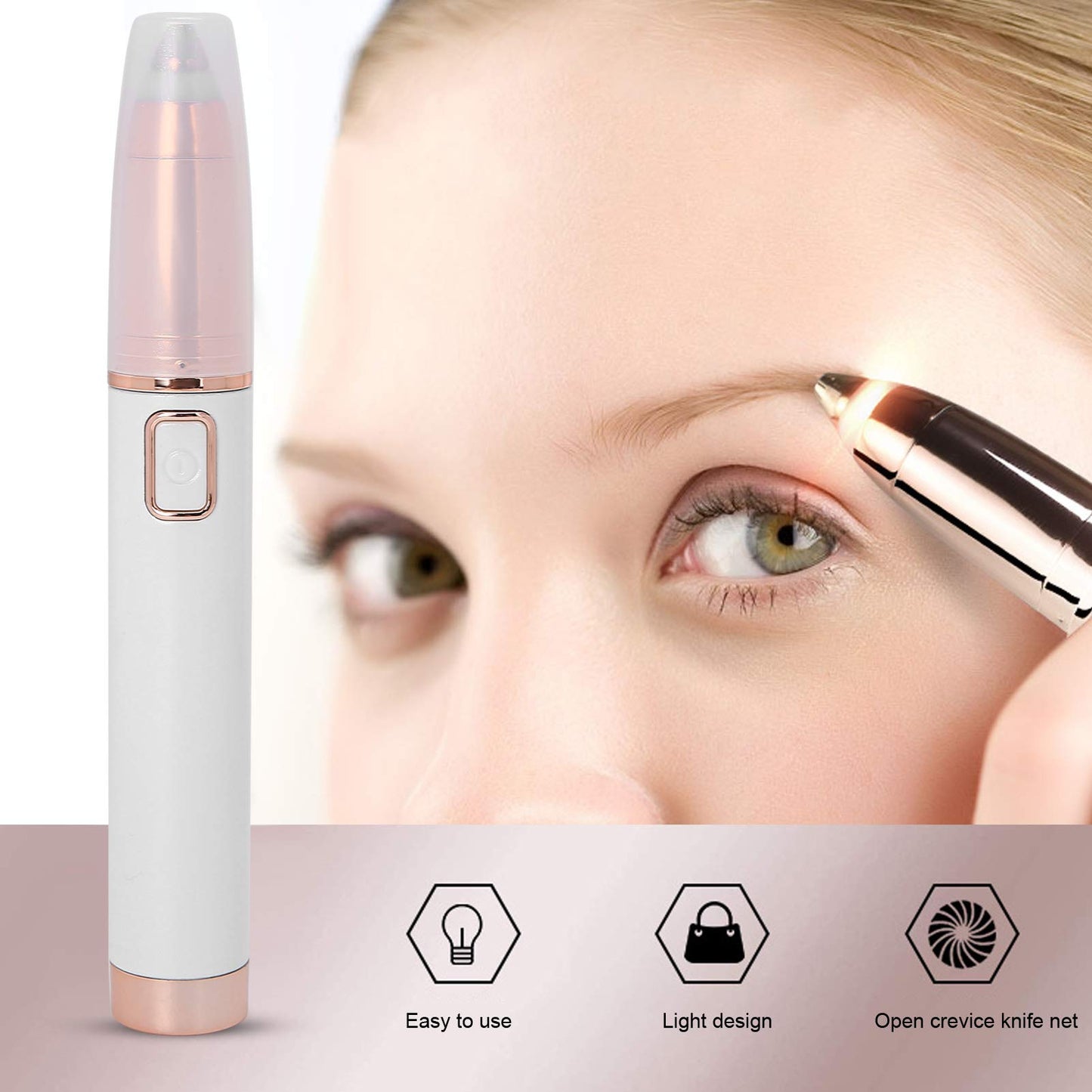 Milltrip Eyebrow Trimmer for Women, Professional Electric Eyebrow Trimmer Portable Eyebrow Shaver Removal Machine (Battery Type) Beauty and Personal Care Milltrip
