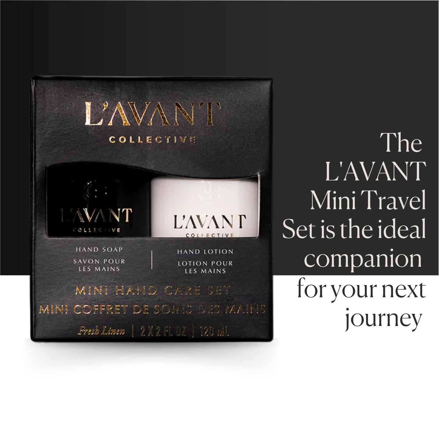 Mini Hand Care Set, Hand Soap + Hand Lotion Fresh Linen Beauty & Personal Care L'AVANT Collective