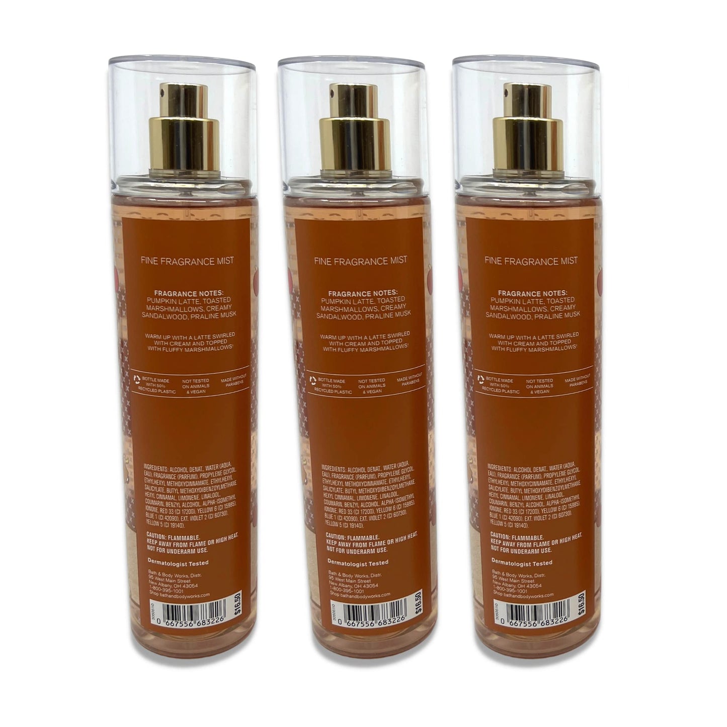 Bath & Body Works Marshmallow Pumpkin Latte Fragrance Mist 8oz - pack of 3 Beauty & Personal Care Bath & Body Works