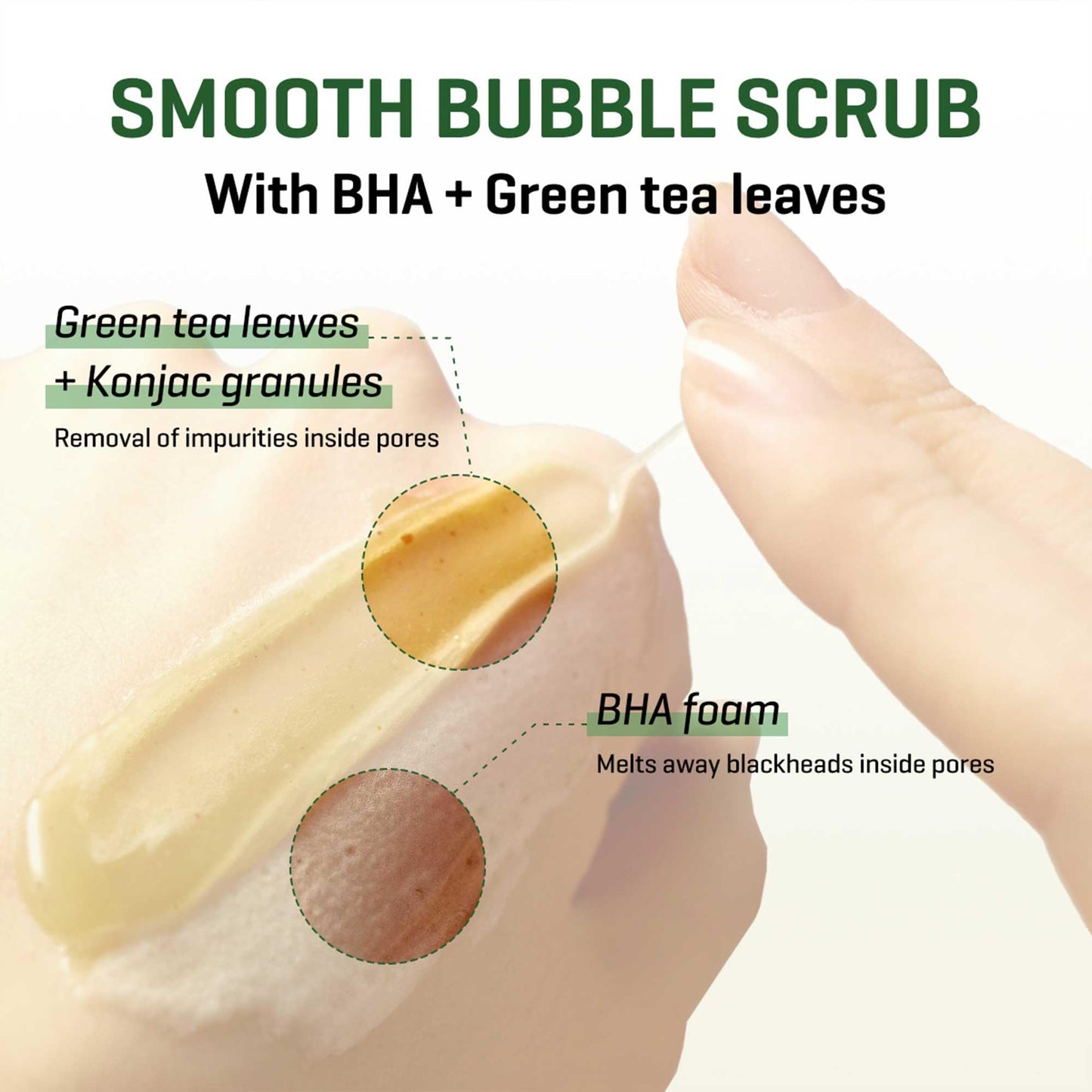 SOME BY MI Bye Bye Blackhead 30 Days Miracle Green Tea Tox Bubble Cleanser - 4.23oz, 120g - Korean Face Wash & Bubble Face Mask - Daily Beauty & Personal Care SOME BY MI