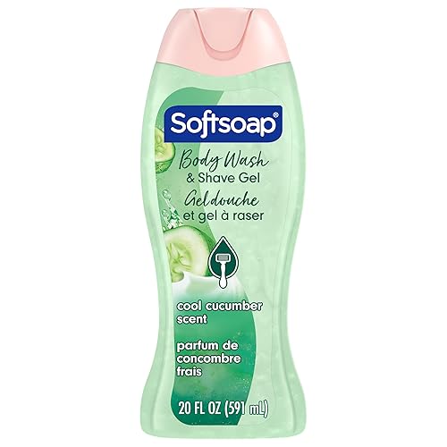 Softsoap Moisturizing Body Wash and Shave Gel, For Softer Feeling Skin, Helps Razor Glide, Cool Cucumber Scent, 20 fl oz Beauty & Personal Care Softsoap