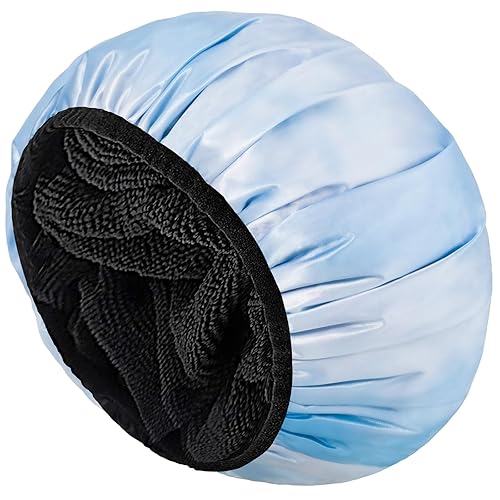 Aquior Shower Caps,Terry Lined Shower Cap for Women Reusable, Triple Layer Waterproof Bath Cap, Extra Large for Women Long Hair Beauty & Personal Care Aquior