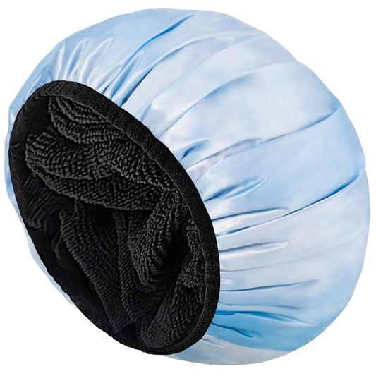 Aquior Shower Caps,Terry Lined Shower Cap for Women Reusable, Triple Layer Waterproof Bath Cap, Extra Large for Women Long Hair Beauty & Personal Care Aquior