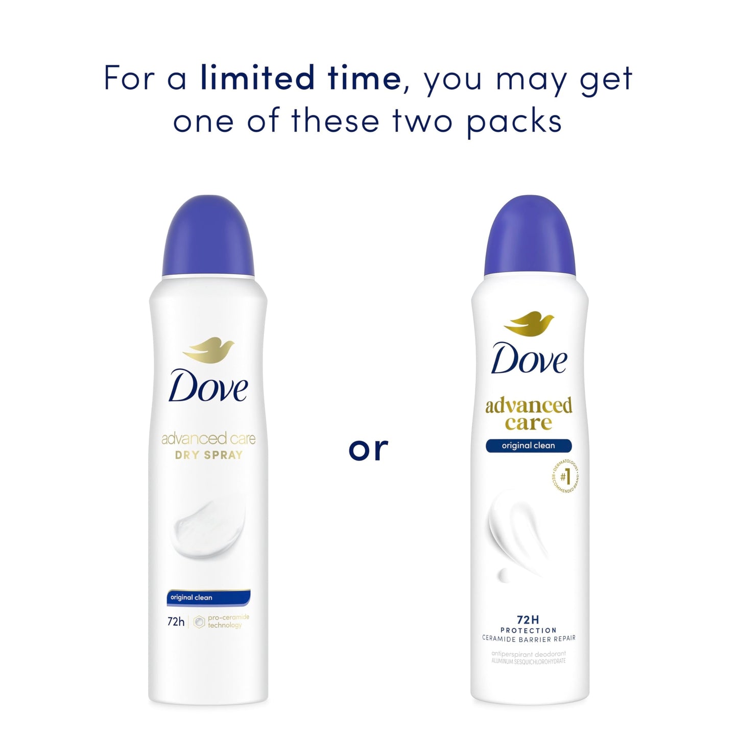 Dove Advanced Care Antiperspirant Deodorant Spray Original Clean Antiperspirant deodorant for helping repair skin barrier after shaving 72-hour Beauty and Personal Care Dove