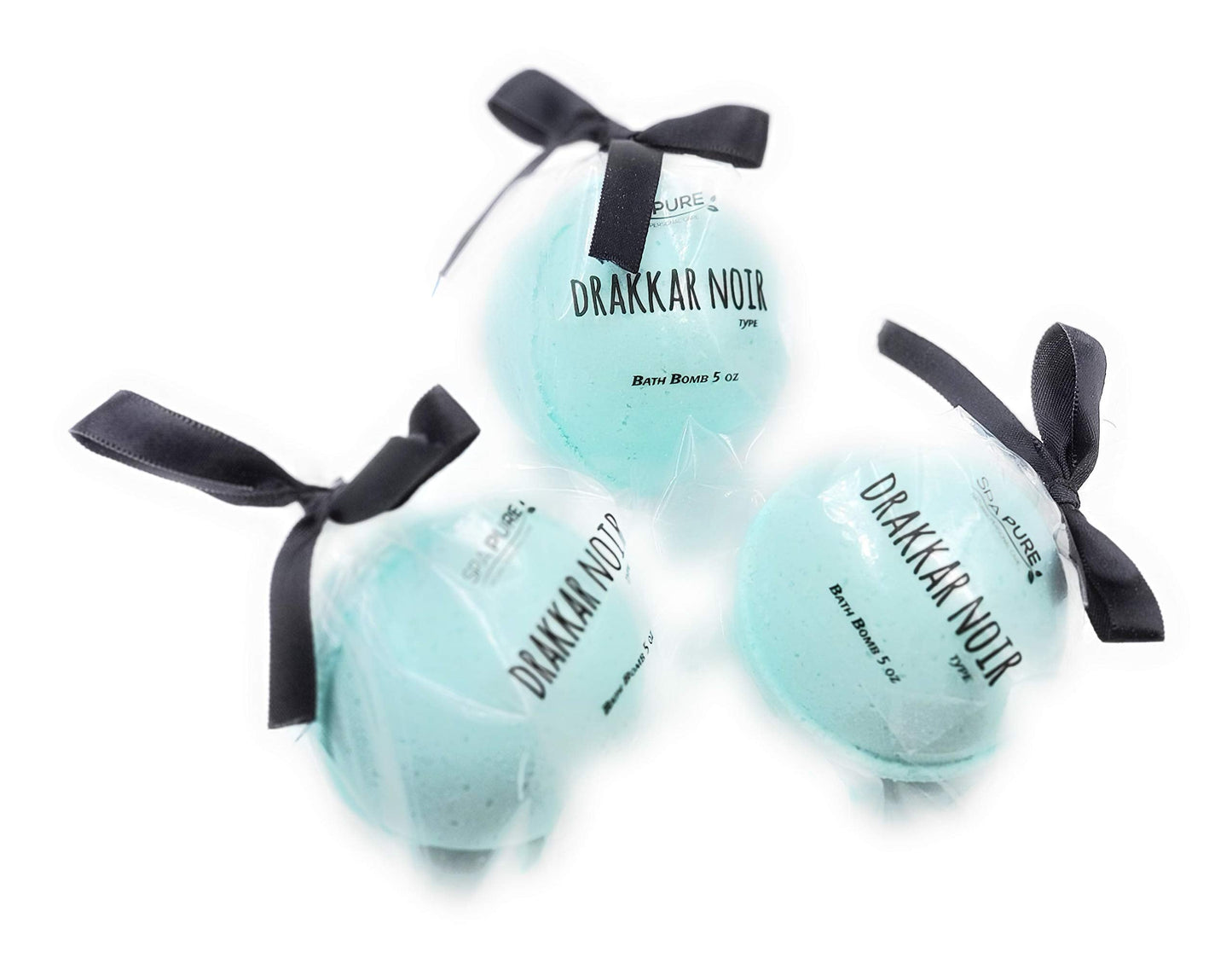 Spa Pure DRAKKAR Noir Type - Bath Bombs 3 XL Fizzies, Handmade in The USA with Shea, Mango and Cocoa Butter, Ultra Moisturizing, Great for Dry Skin Beauty and Personal Care Spa Pure