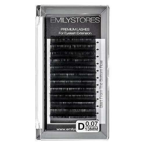 EMILYSTORES Eyelash Extensions 0.07mm Thickness D Curl Length 13mm Single Size Rapid Volume Eyelash For Lash Extensions, Easy Fan Blooming Flower Beauty & Personal Care EMILYSTORES