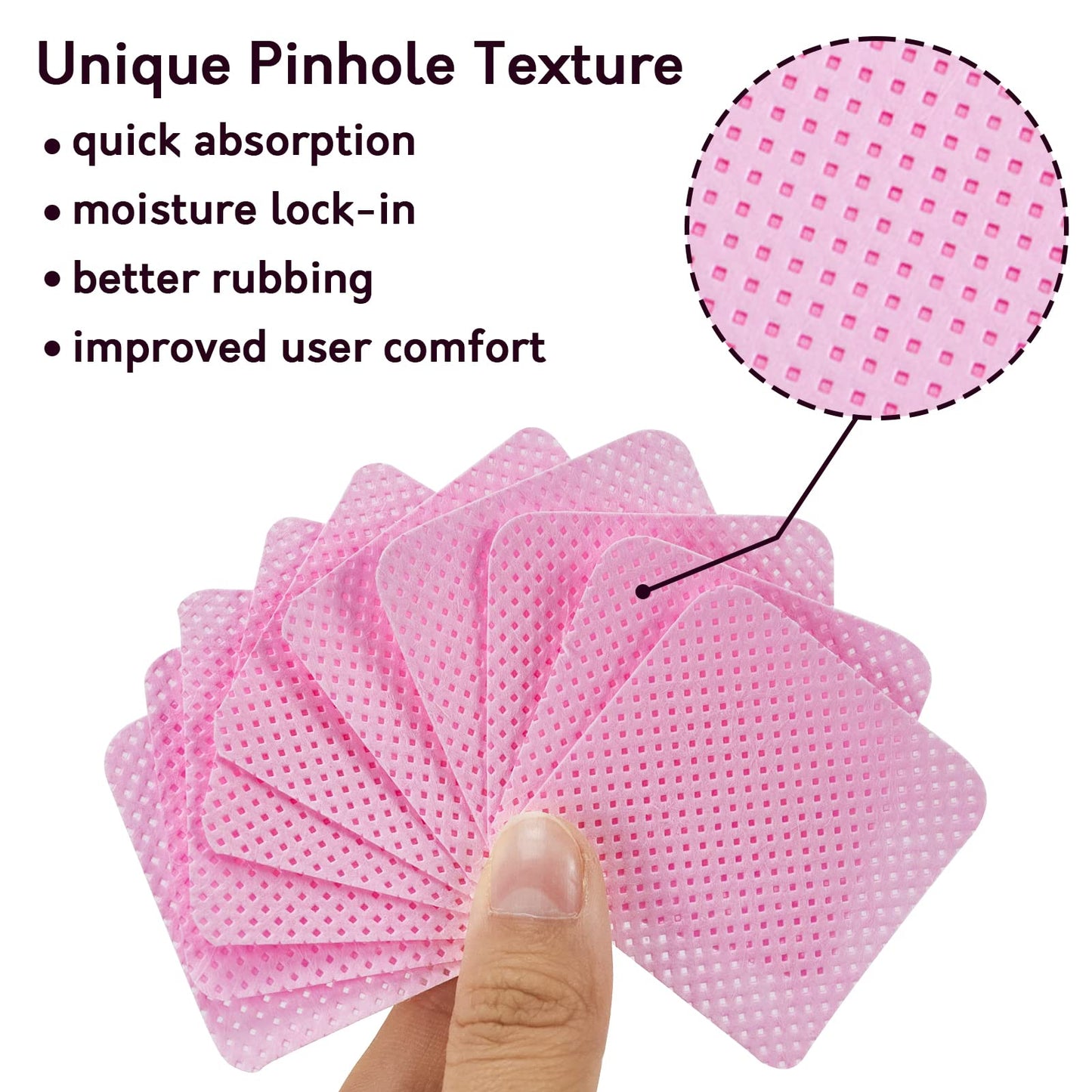 Bcowos Pink Lint Free Nail Wipes with Storage Case- 1080PCS Super Absorbent Nail Polish Remover Pads- Disposable Lint Free Wipes for Nail Polish Beauty & Personal Care Bcowos
