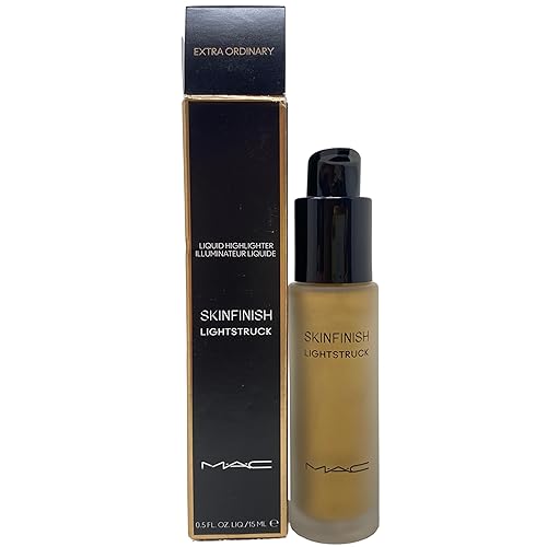 M.A.C Cosmetics Skinfinish Lightstruck Liquid Highlighter - Extra Ordinary - (Yellow gold) 0.5 fl oz / 15 mL Beauty & Personal Care MAC