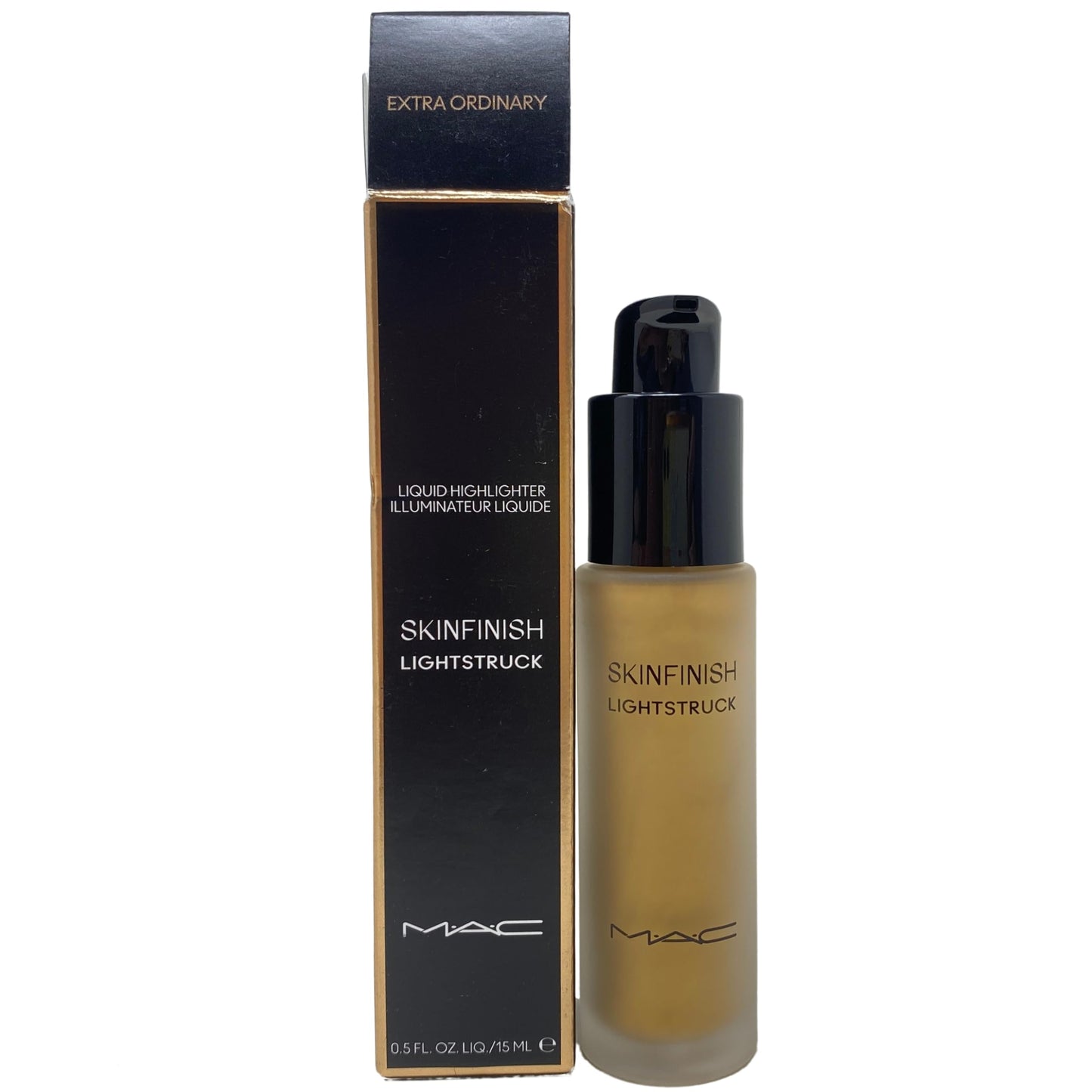 M.A.C Cosmetics Skinfinish Lightstruck Liquid Highlighter - Extra Ordinary - (Yellow gold) 0.5 fl oz / 15 mL Beauty & Personal Care MAC