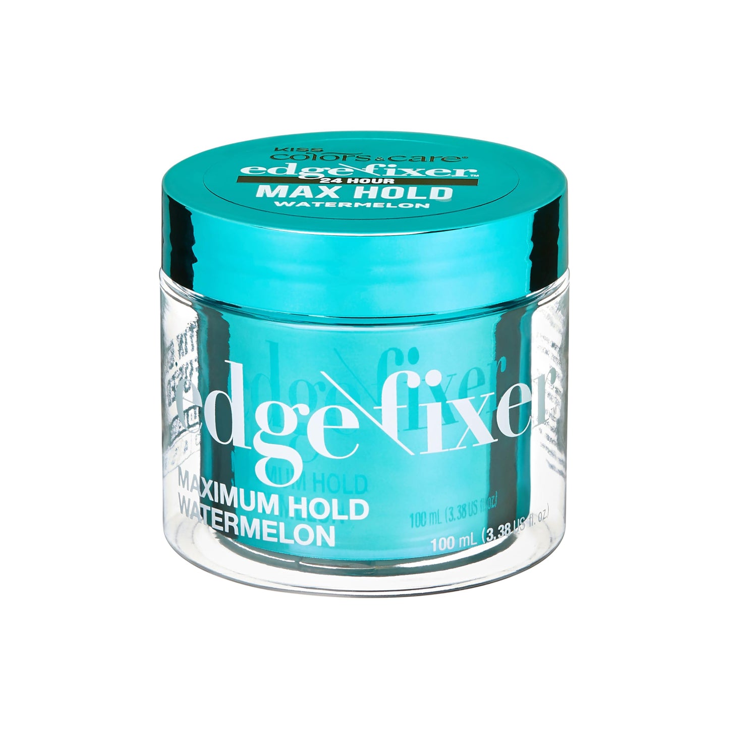 KISS COLORS & CARE Maximum Hold Edge Fixer, Non-Greasy Gel Formula Infused With Biotin B7, 24 Hour Hold, ‘Watermelon’ Scented, 3.38 Fl. Oz. (100 ml) Beauty & Personal Care KISS COLORS & CARE
