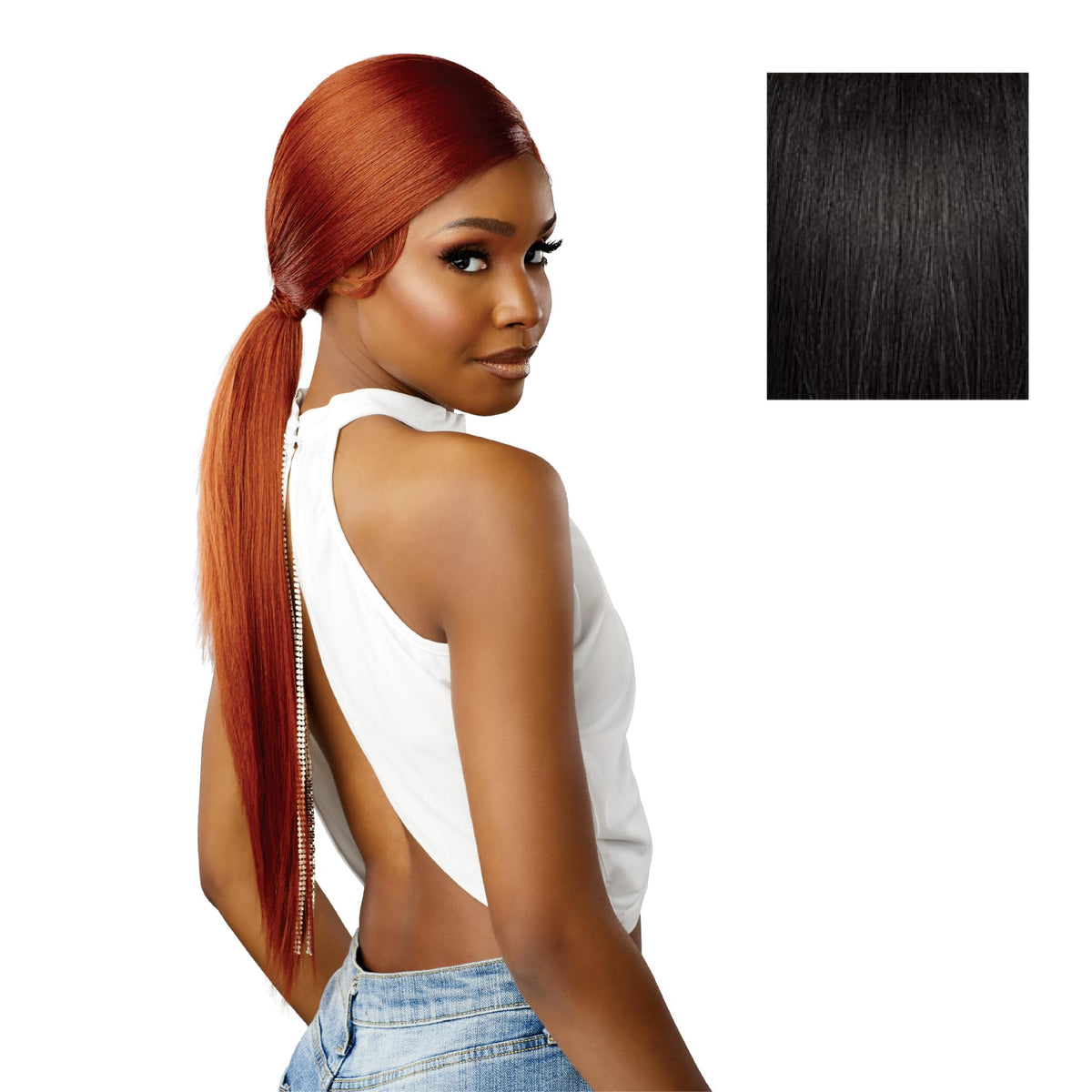 Sensationnel Dashly Lace Front Wig-Unit 51, 1B OFFBLACK
