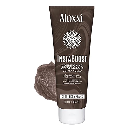 ALOXXI InstaBoost Conditioning Color Mask in Cool Cocoa Beans, Deposits Dark Brown Color and Deeply Conditions Hair, 6.8 Fl Oz Beauty & Personal Care ALOXXI