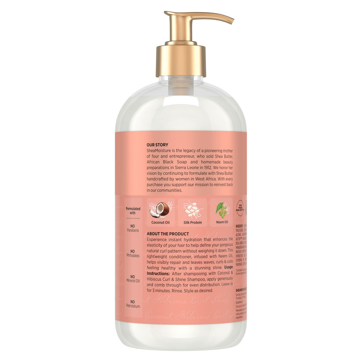 Shea Moisture Curl & Shine Conditioner Coconut & Hibiscus, for Thick, Curly Hair, to Moisturize & Soften, 24 Fl oz Beauty & Personal Care Shea Moisture