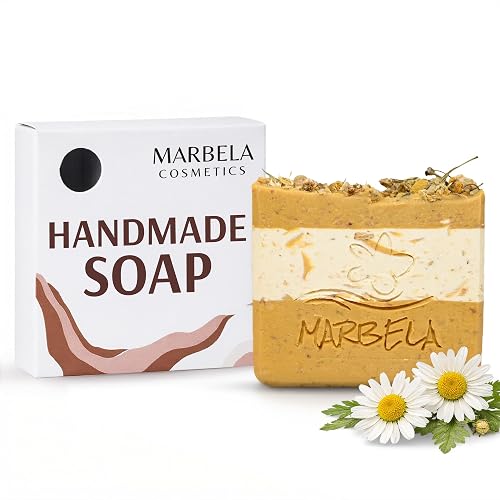 Marbela Cosmetics Handmade Soap Bar - Made in USA, Vegan Friendly, Palm Oil Free, Natural Bar Soap - Face & Body Soap for Daily Skin Care Beauty & Personal Care Marbela