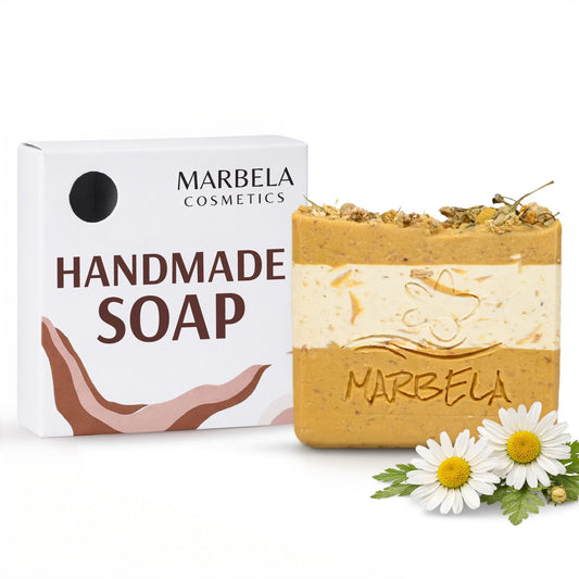 Marbela Cosmetics Handmade Soap Bar - Made in USA, Vegan Friendly, Palm Oil Free, Natural Bar Soap - Face & Body Soap for Daily Skin Care Beauty & Personal Care Marbela