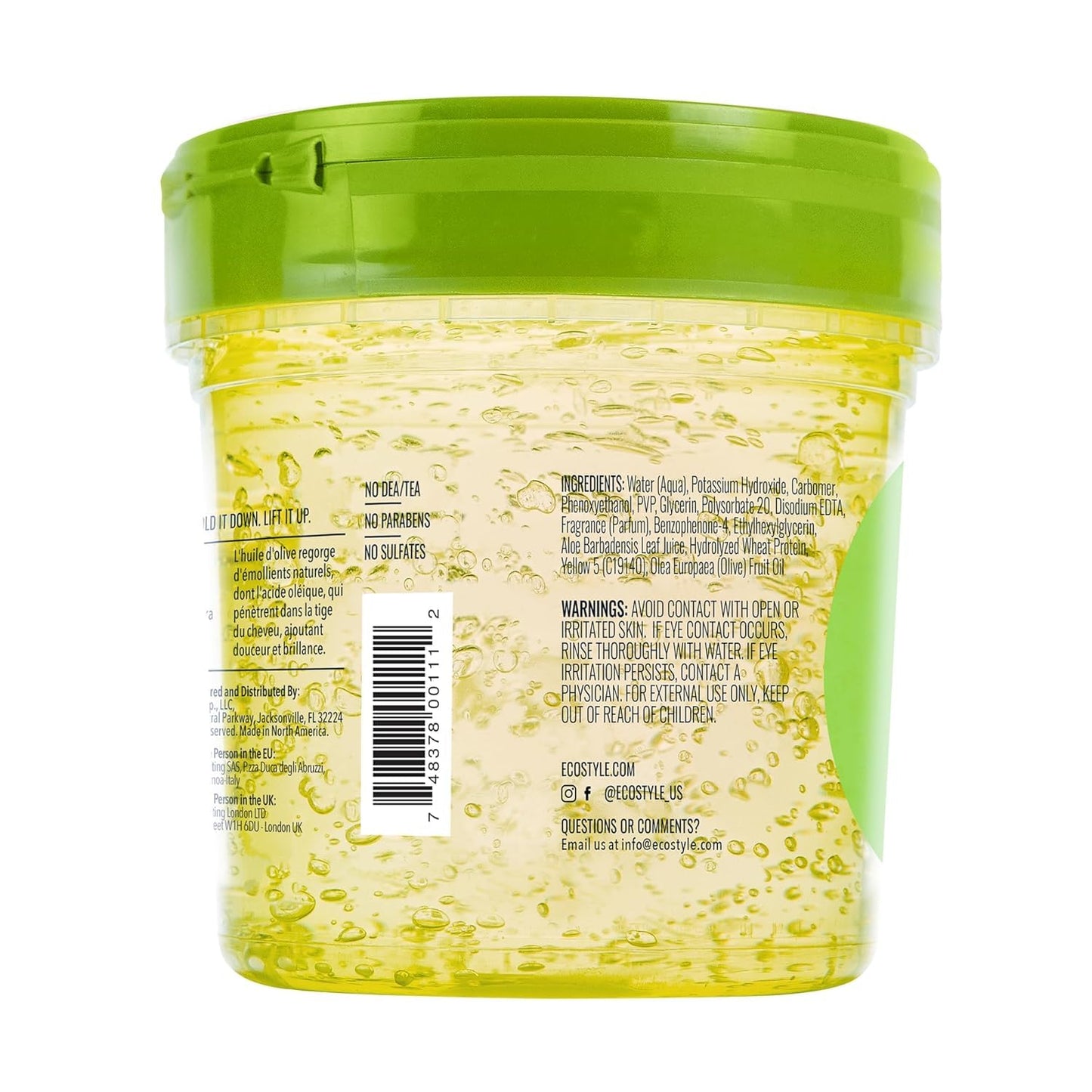 Eco Style Gel Olive Oil Styling - Adds Shine and Tames Split Ends - Delivers Moisture to Scalp - Nourishes And Repairs - Provides Weightless Beauty & Personal Care Eco Style