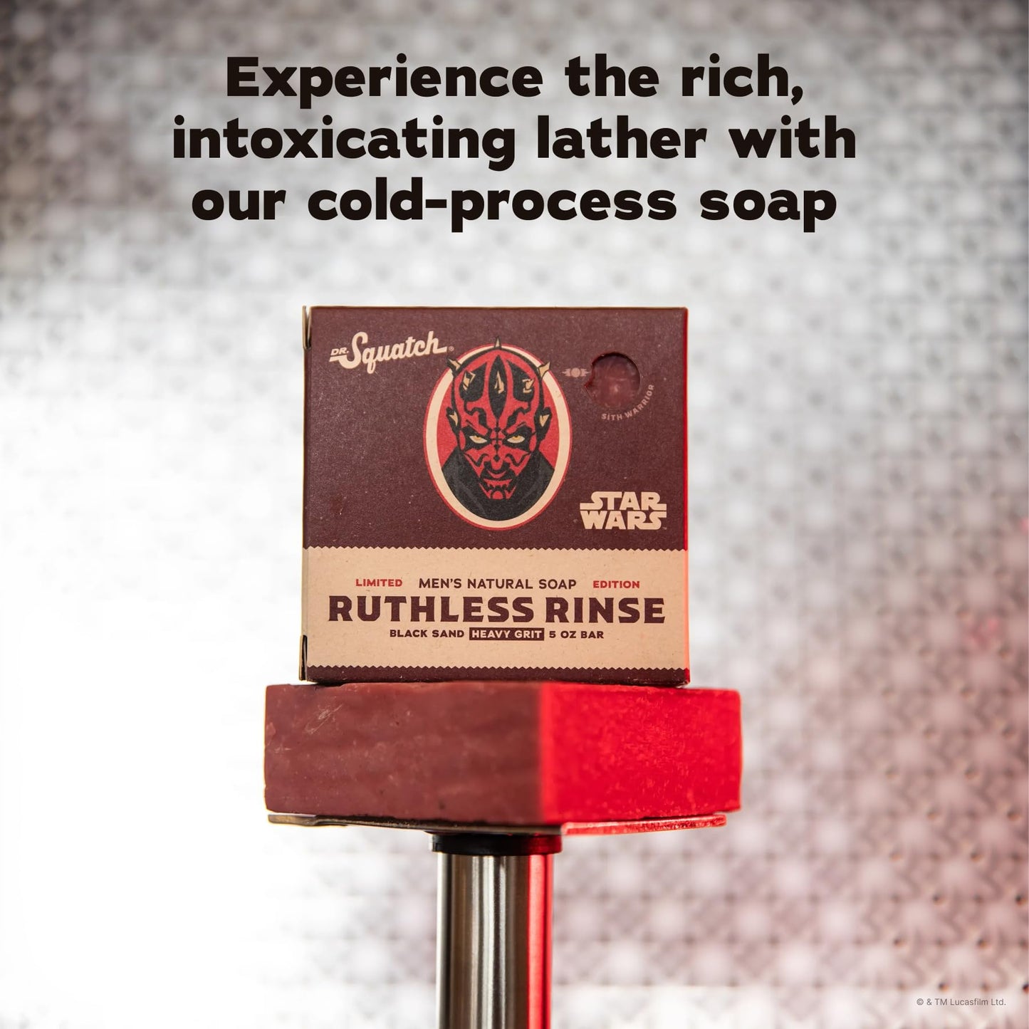 Dr. Squatch Natural Men's Bar Soap - Star Wars Inspired Gifts for Men - Natural Cold Process Soap Bar - Ruthless Rinse (5 oz) Beauty & Personal Care Dr. Squatch