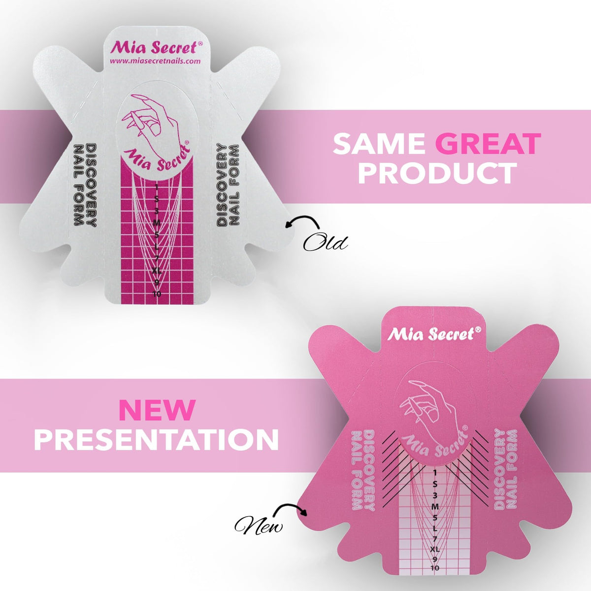 Mia Secret Discovery Nail Form, 500 PCS - Acrylic Nail Forms, Acrylic/UV Gel Nail Extension Forms - Guide Stickers