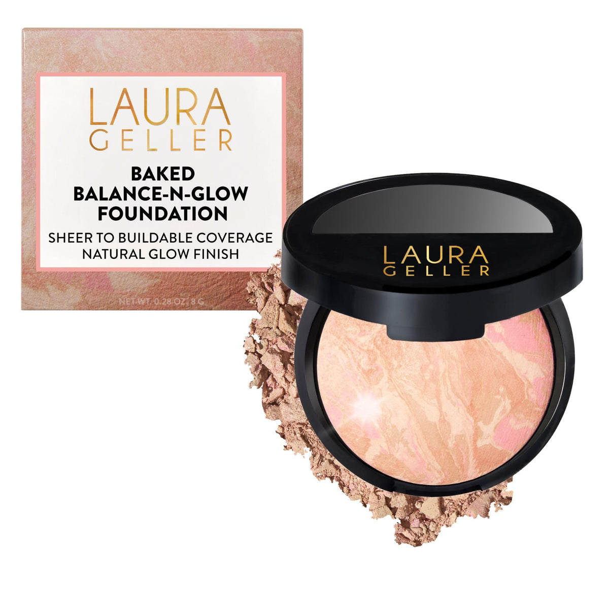 LAURA GELLER Baked Balance-n-Glow Illuminating Powder Foundation Porcelain