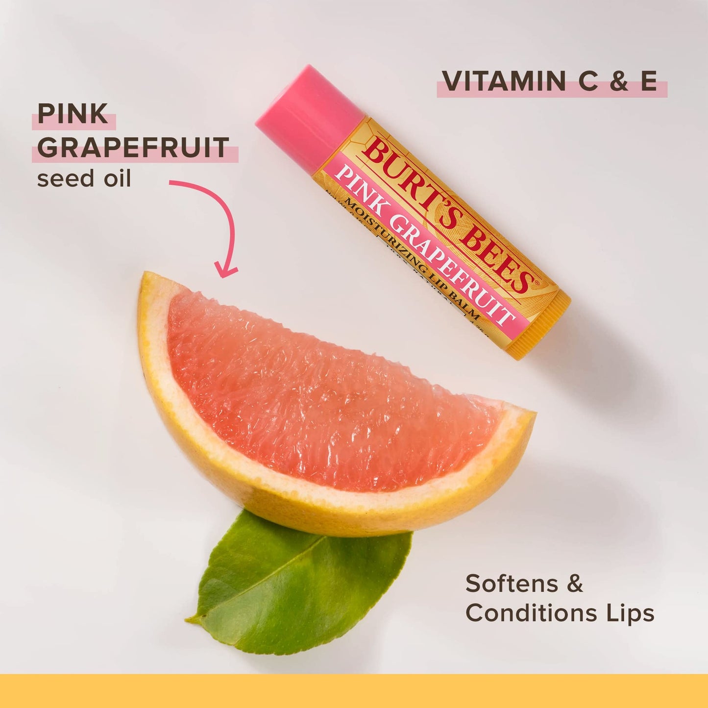 Burt's Bees 100% Natural Lip Balm, Pink Grapefruit Blister Box, 0.15 Ounce Beauty & Personal Care Burt's Bees