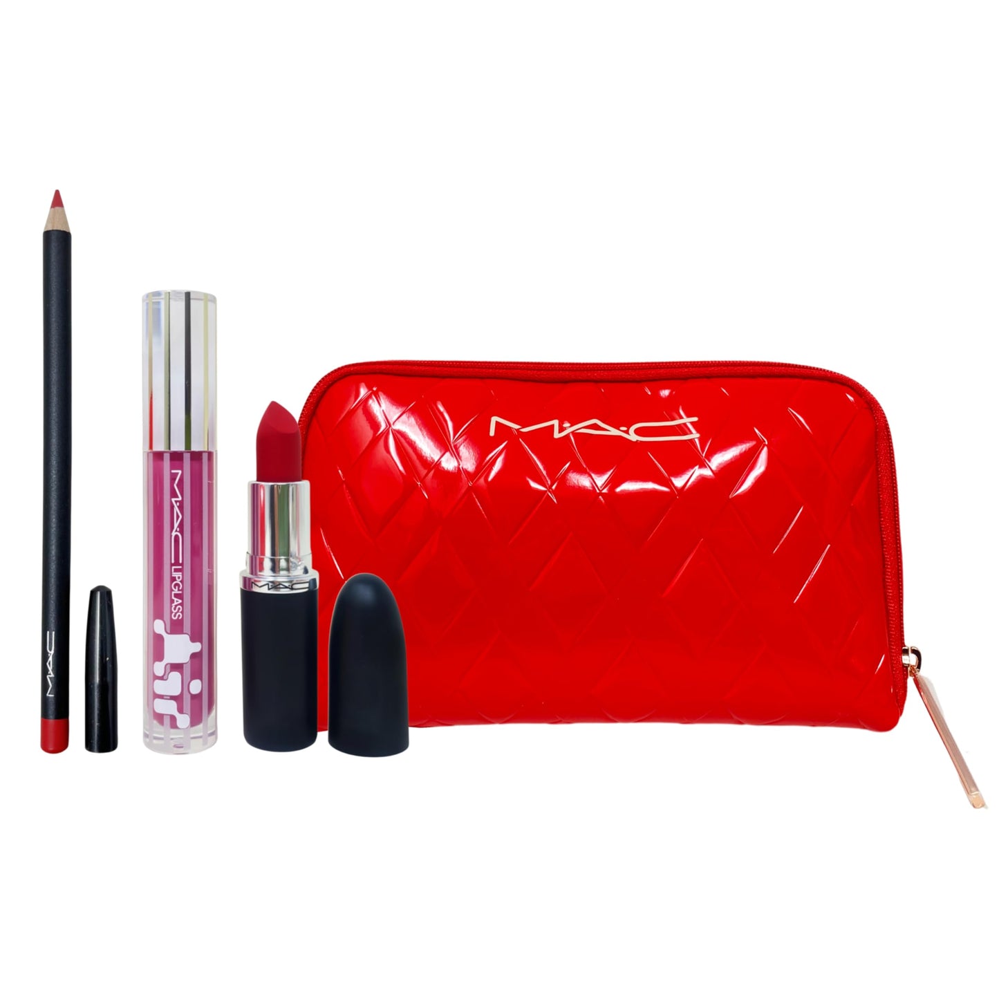 M·A·C Cosmetics Holiday Exclusive Trending Tomorrow Lip Trio: Red - M·A·Cximal Matte Lipstick, Lipglass Air and Lip Pencil Beauty & Personal Care MAC