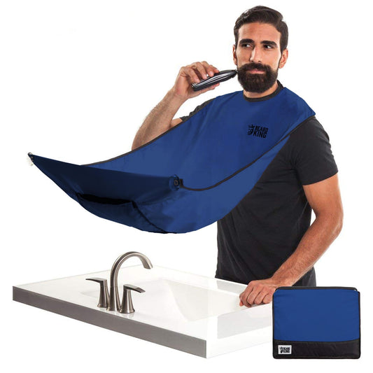 BEARD KING Beard Bib Apron - As Seen on Shark Tank - Gifts for Him, Stocking Stuffers for Men, Mens Gift, Blue Beauty and Personal Care BEARD KING