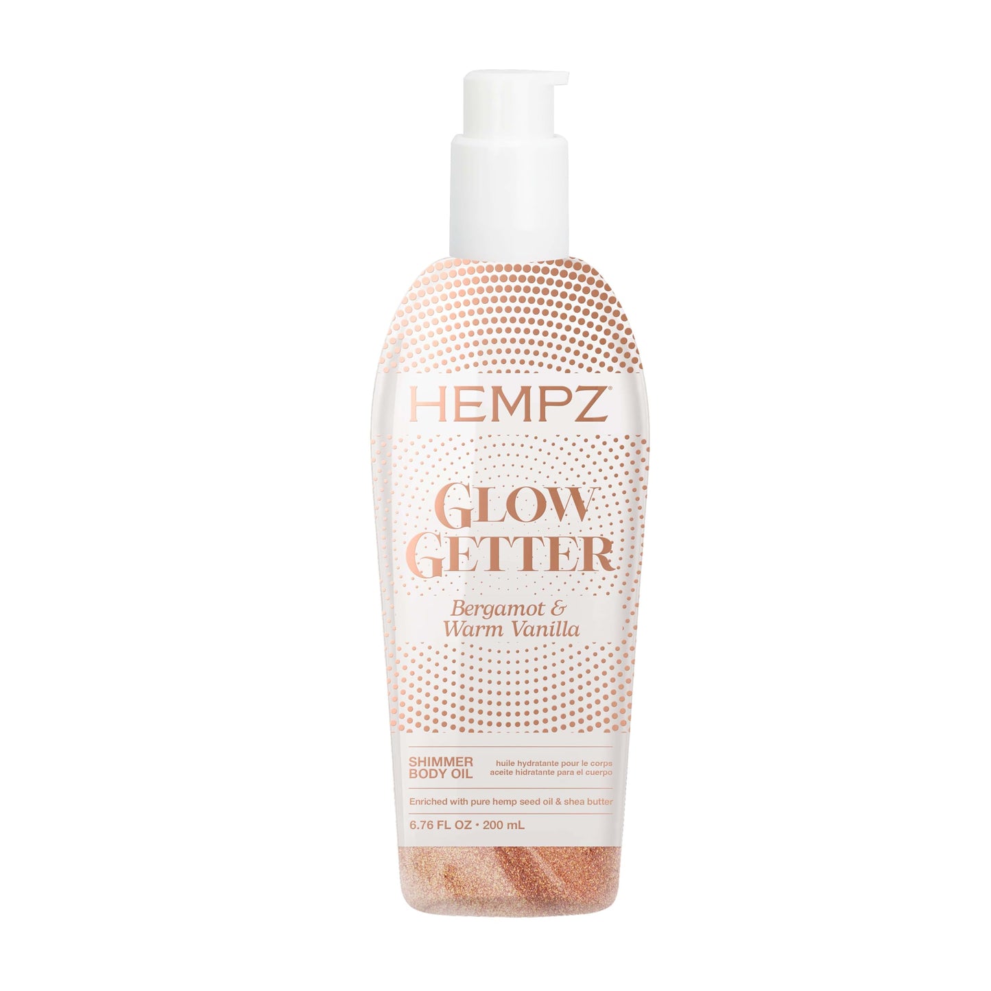 Hempz Glow Getter, Hydrating Body Oil with Shimmer 6.76 oz. Beauty & Personal Care Hempz
