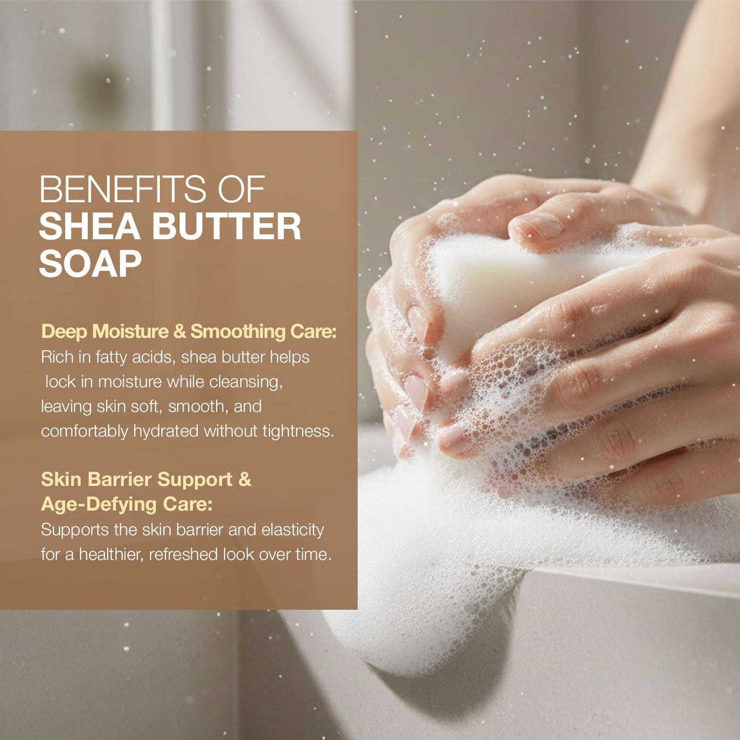 STAR CARE Shea Butter Soap with Baby Powder, Moisturizing & Soothing Cleansing Bar with Olive & Coconut Oil for Soft, Hydrated Skin (Baby Powder Beauty & Personal Care STAR CARE