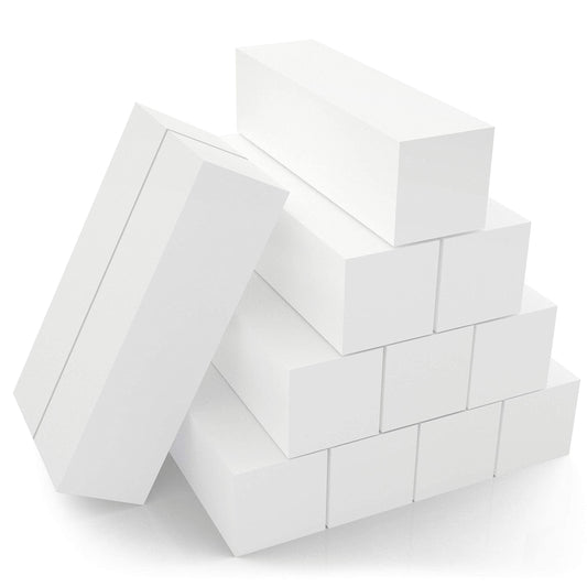 Morary 12-Pack, Nail Buffer Blocks for Natural and Acrylic Nails, 4 Sided, Medium Grit (White) Beauty & Personal Care Morary
