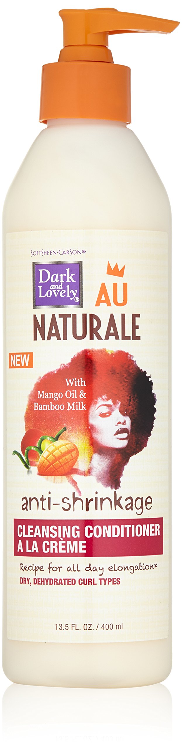Dark and Lovely Au Natural Anti-Shrinkage Cleansing Conditioner A La Creme, 13.5 Fluid Ounce