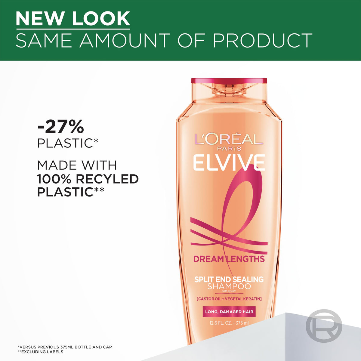 L'Oreal Paris Elvive Dream Lengths Restoring Shampoo with Fine Castor Oil and Vitamins B3 and B5 for Long, Damaged Hair, Visibly Repairs Damage Beauty & Personal Care L'Oreal Paris