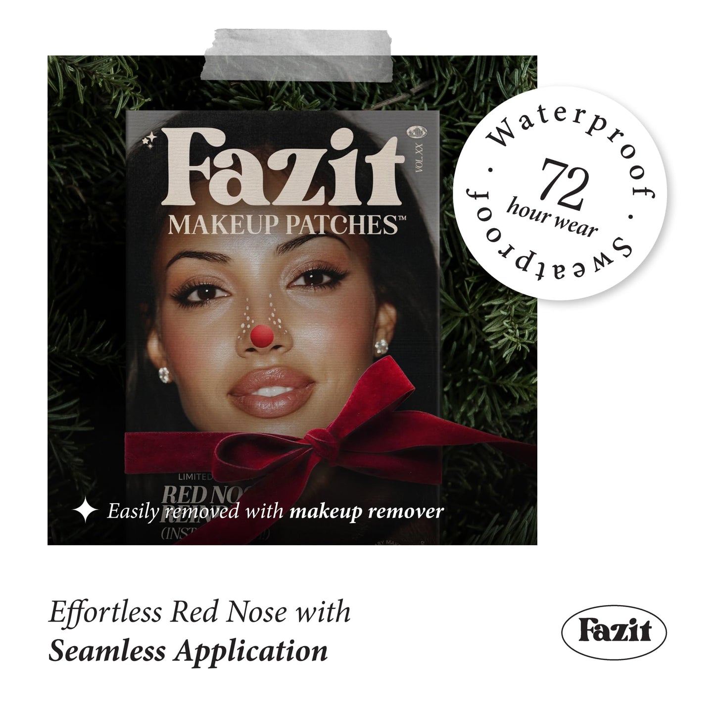 Fazit Makeup Patches - Red Nose Speckles - Glow Up Make-Up Patches - Cute Glitter Makeup Accessories for Women - Cosmetic Glitter for Face Beauty & Personal Care Fazit