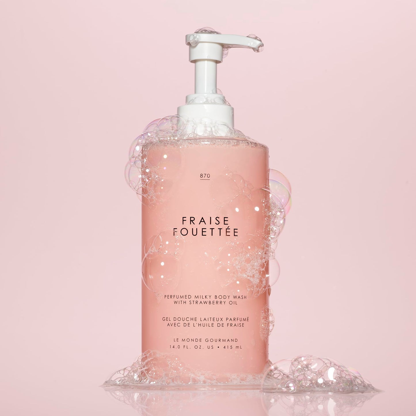 Le Monde Gourmand Fraise Fouettée Perfumed Milky Body Wash - 14 fl oz (414 ml) - Vanilla, Strawberry, Sugar Notes Beauty & Personal Care Le Monde Gourmand
