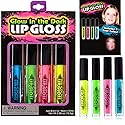 The Dreidel Company Glow in The Dark Lip Gloss, 4 Assorted Color Sticks, 4.25" Inches Beauty & Personal Care The Dreidel Company