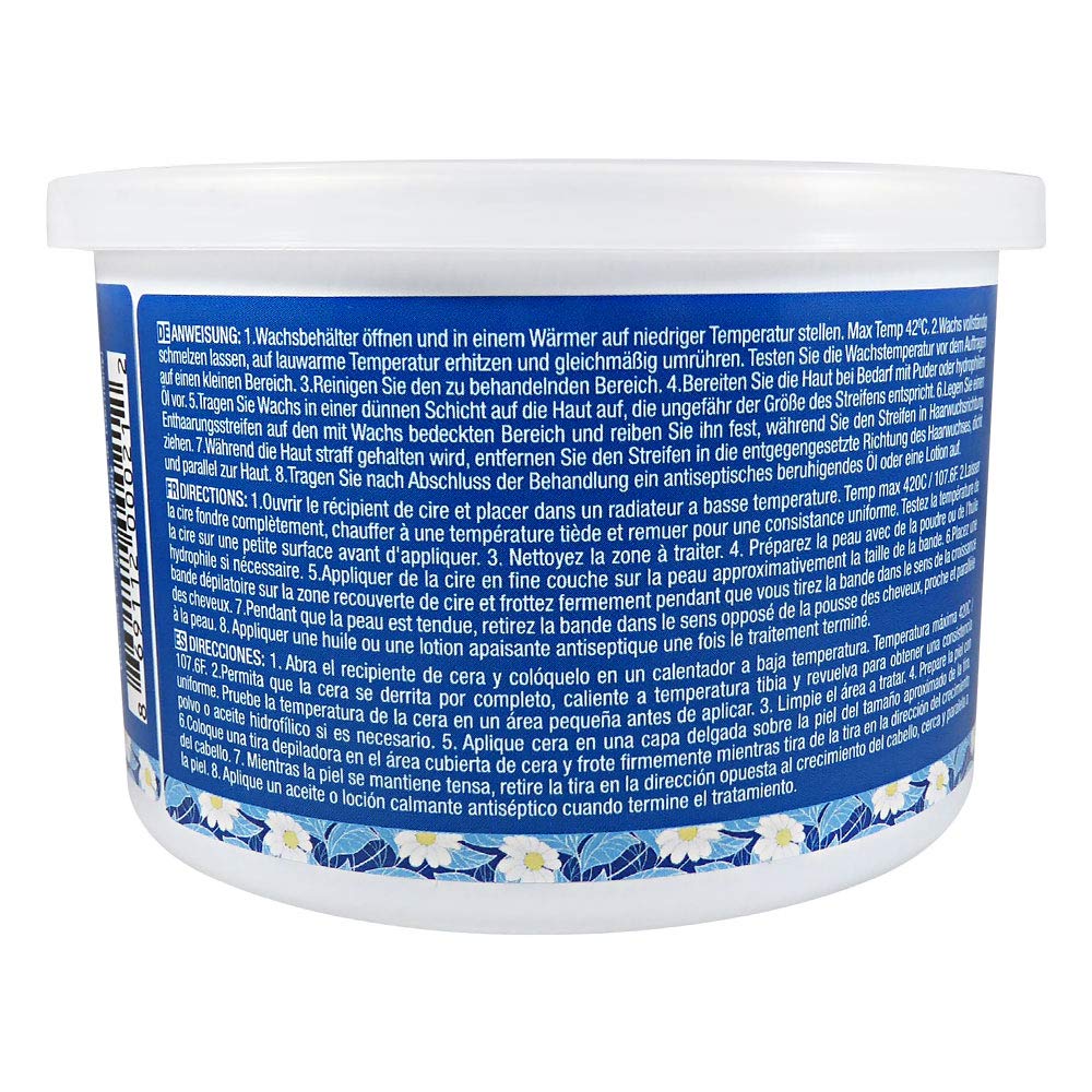 Waxness Hard Wax Tin Azulene 14 oz (400 g) - Stripless Professional Hard Wax with Azulene for Face & Body - Made in Italy Beauty and Personal Care Waxness