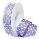 Morex Ribbon Wired Polka Dots, 1" x 22 yd, Lavender/White, 59825/20-024 Beauty & Personal Care Morex Ribbon
