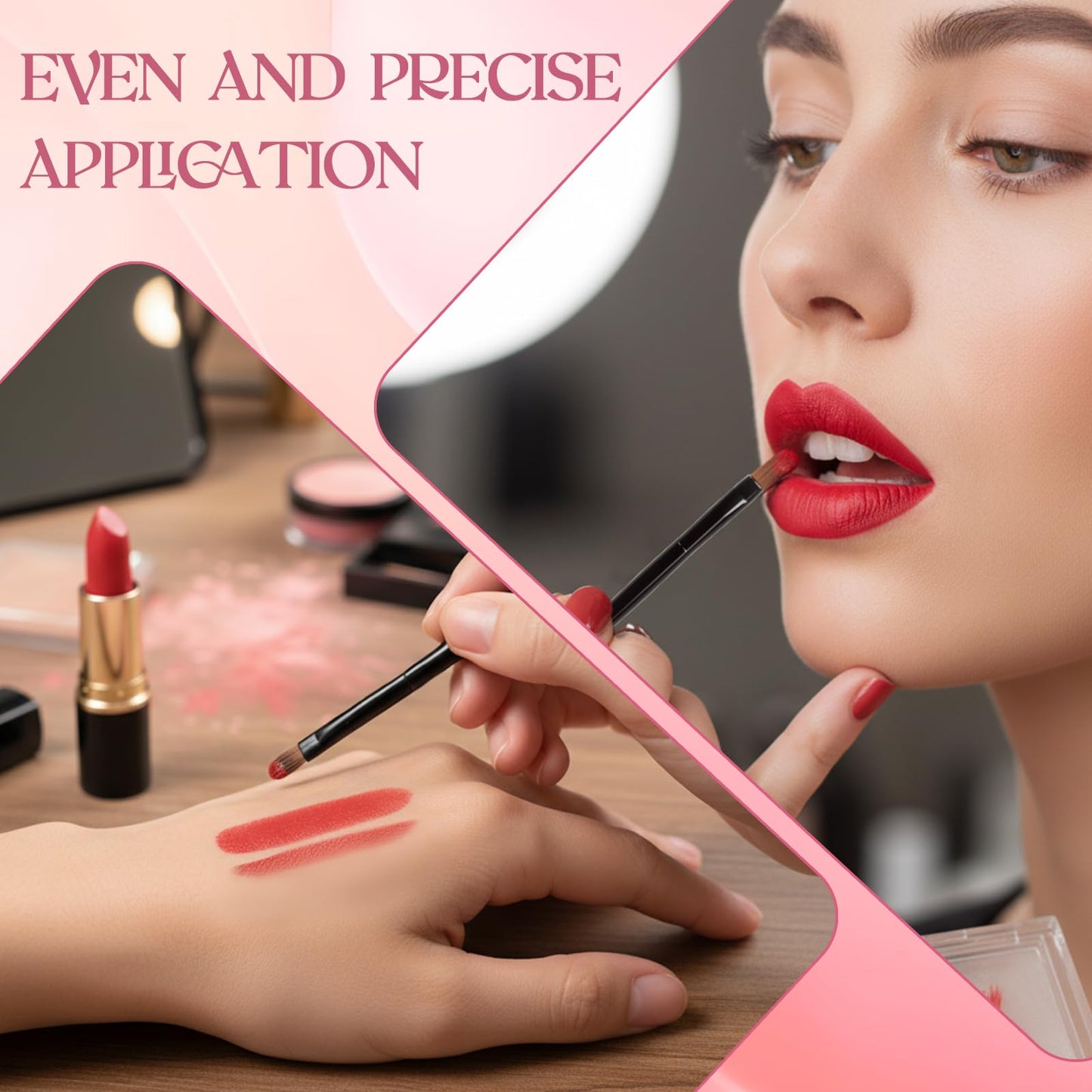 50 Pieces Lip Brushes, Pro Multifunctional Makeup Brush, Lipstick Gloss Wands Applicator Cosmetic Tool Kits, Black Beauty & Personal Care UTENEW